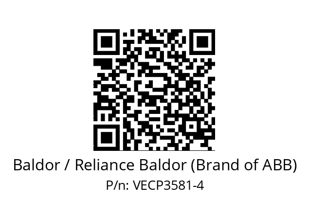 Motor  Baldor / Reliance Baldor (Brand of ABB) VECP3581-4