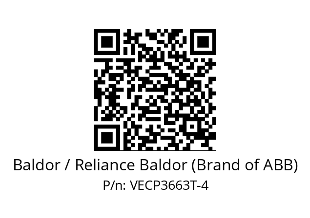 Motor  Baldor / Reliance Baldor (Brand of ABB) VECP3663T-4