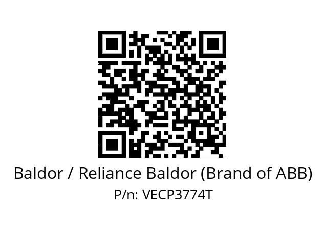 Motor  Baldor / Reliance Baldor (Brand of ABB) VECP3774T