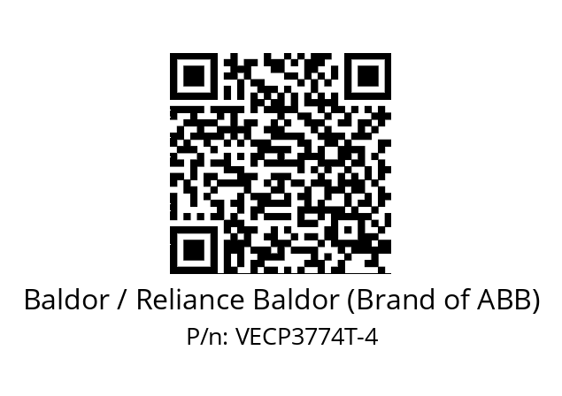 Motor  Baldor / Reliance Baldor (Brand of ABB) VECP3774T-4