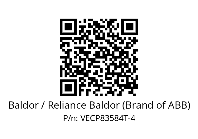 Motor  Baldor / Reliance Baldor (Brand of ABB) VECP83584T-4