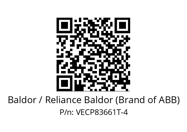 Motor  Baldor / Reliance Baldor (Brand of ABB) VECP83661T-4