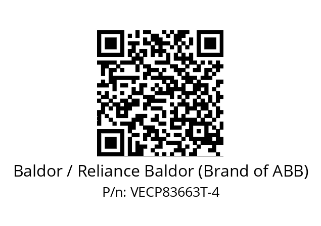 Motor  Baldor / Reliance Baldor (Brand of ABB) VECP83663T-4