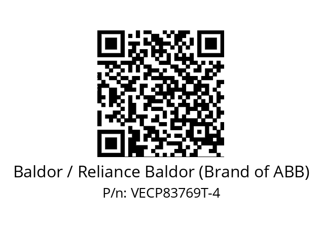 Motor  Baldor / Reliance Baldor (Brand of ABB) VECP83769T-4