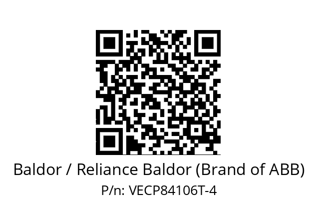 Motor  Baldor / Reliance Baldor (Brand of ABB) VECP84106T-4