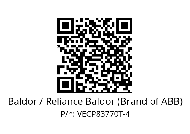 Motor  Baldor / Reliance Baldor (Brand of ABB) VECP83770T-4