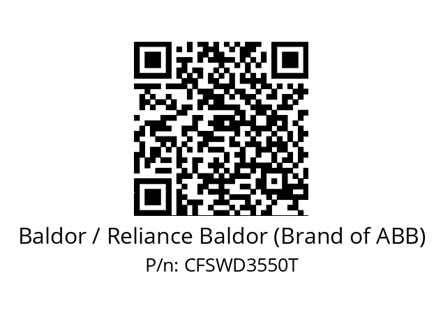 Motor  Baldor / Reliance Baldor (Brand of ABB) CFSWD3550T