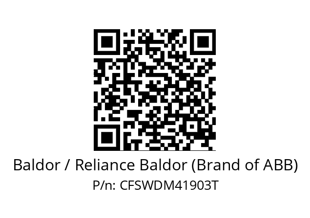 Motor  Baldor / Reliance Baldor (Brand of ABB) CFSWDM41903T