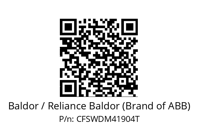 Motor  Baldor / Reliance Baldor (Brand of ABB) CFSWDM41904T