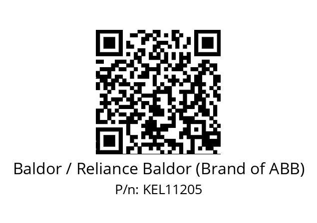 Motor  Baldor / Reliance Baldor (Brand of ABB) KEL11205