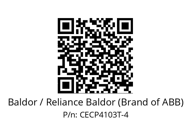 Motor  Baldor / Reliance Baldor (Brand of ABB) CECP4103T-4