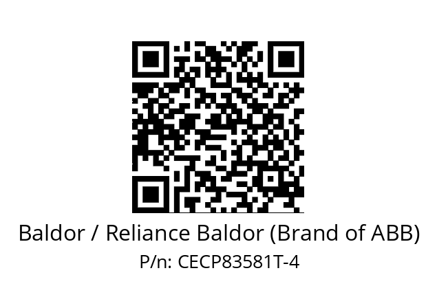 Motor  Baldor / Reliance Baldor (Brand of ABB) CECP83581T-4