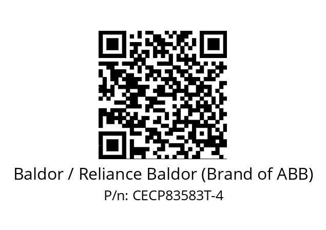 Motor  Baldor / Reliance Baldor (Brand of ABB) CECP83583T-4