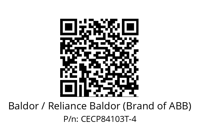 Motor  Baldor / Reliance Baldor (Brand of ABB) CECP84103T-4