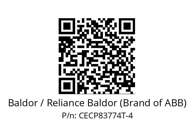 Motor  Baldor / Reliance Baldor (Brand of ABB) CECP83774T-4