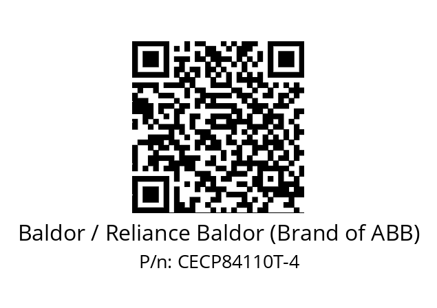 Motor  Baldor / Reliance Baldor (Brand of ABB) CECP84110T-4