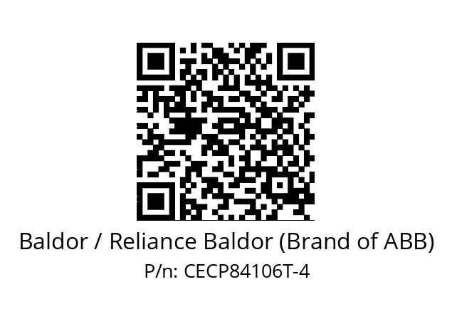 Motor  Baldor / Reliance Baldor (Brand of ABB) CECP84106T-4