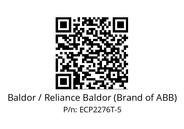 Motor  Baldor / Reliance Baldor (Brand of ABB) ECP2276T-5