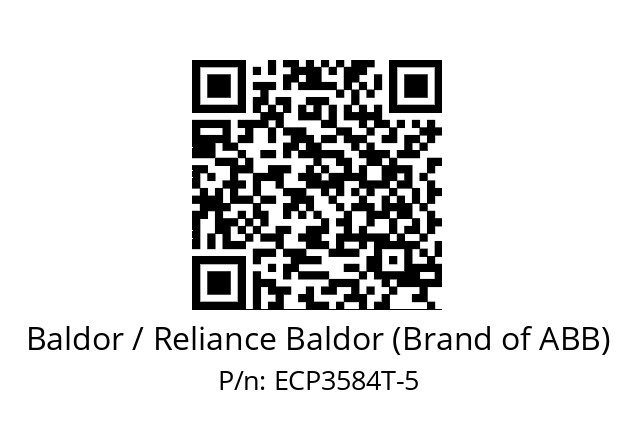 Motor  Baldor / Reliance Baldor (Brand of ABB) ECP3584T-5