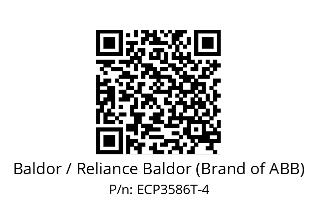 Motor  Baldor / Reliance Baldor (Brand of ABB) ECP3586T-4