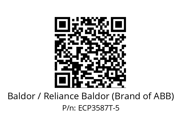 Motor  Baldor / Reliance Baldor (Brand of ABB) ECP3587T-5