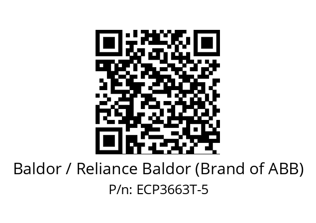 Motor  Baldor / Reliance Baldor (Brand of ABB) ECP3663T-5