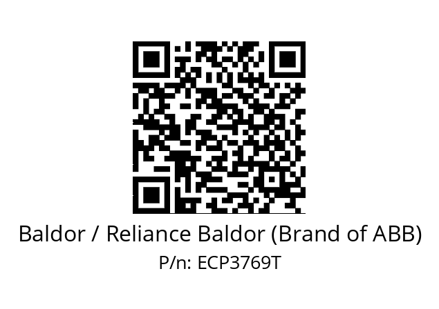 Motor  Baldor / Reliance Baldor (Brand of ABB) ECP3769T