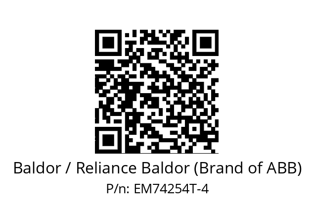 Motor  Baldor / Reliance Baldor (Brand of ABB) EM74254T-4