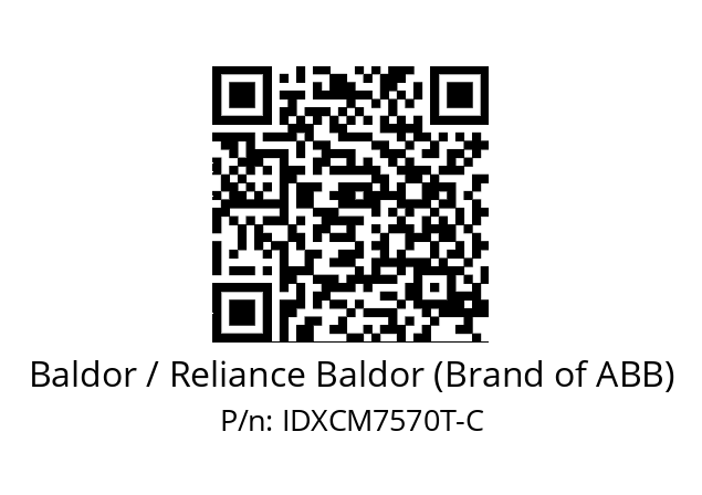 Motor  Baldor / Reliance Baldor (Brand of ABB) IDXCM7570T-C