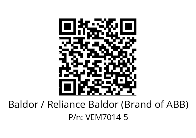 Motor  Baldor / Reliance Baldor (Brand of ABB) VEM7014-5