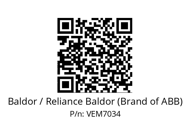 Motor  Baldor / Reliance Baldor (Brand of ABB) VEM7034