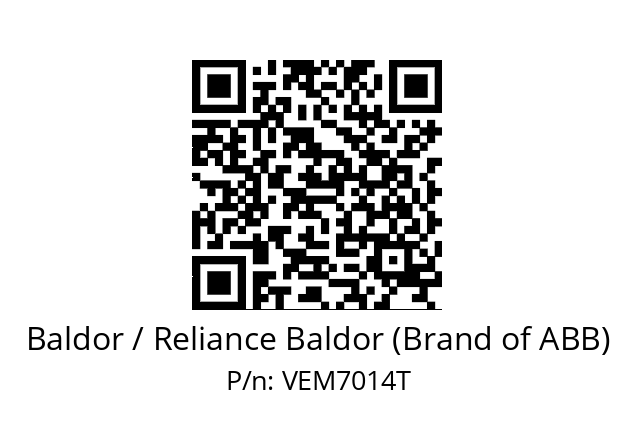 Motor  Baldor / Reliance Baldor (Brand of ABB) VEM7014T