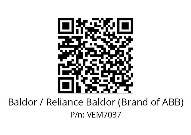 Motor  Baldor / Reliance Baldor (Brand of ABB) VEM7037