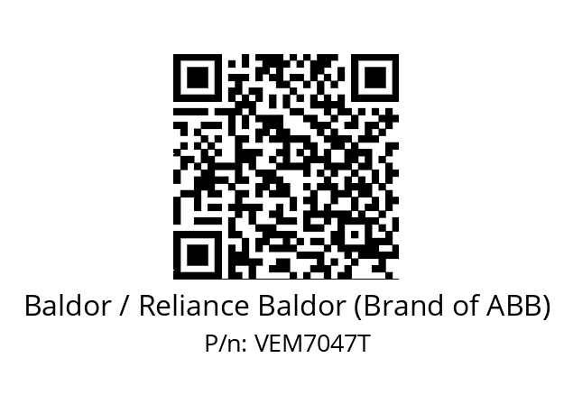 Motor  Baldor / Reliance Baldor (Brand of ABB) VEM7047T