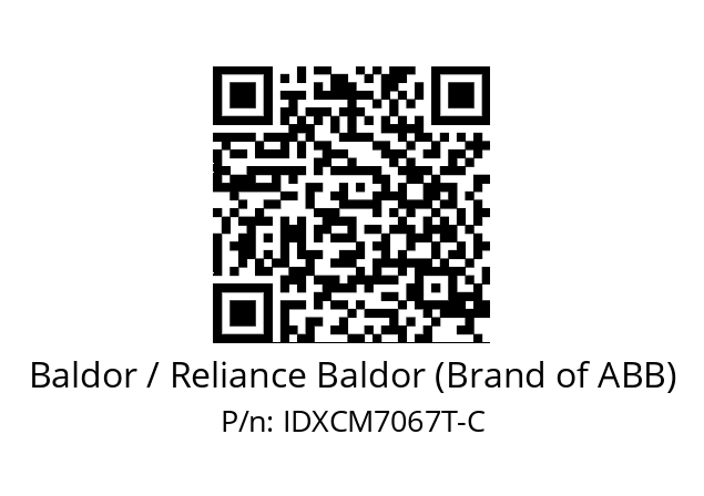 Motor  Baldor / Reliance Baldor (Brand of ABB) IDXCM7067T-C