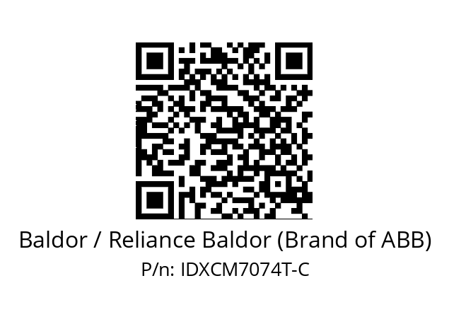 Motor  Baldor / Reliance Baldor (Brand of ABB) IDXCM7074T-C