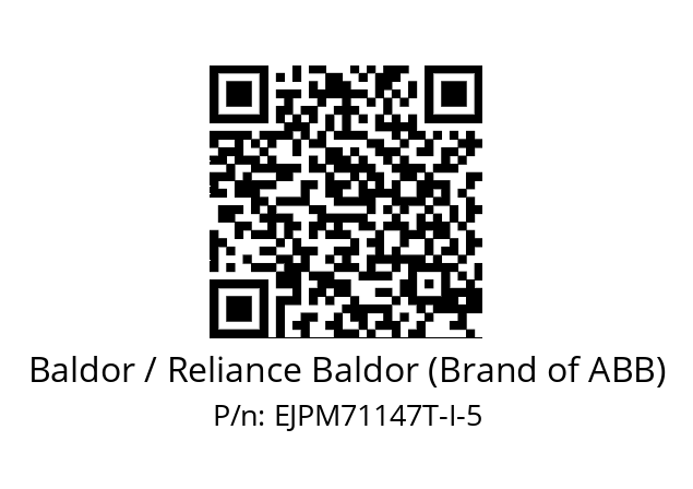 Motor  Baldor / Reliance Baldor (Brand of ABB) EJPM71147T-I-5