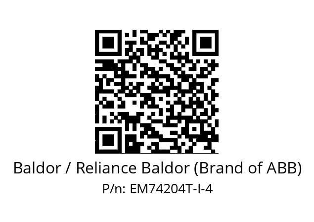 Motor  Baldor / Reliance Baldor (Brand of ABB) EM74204T-I-4