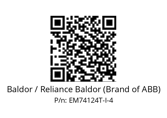 Motor  Baldor / Reliance Baldor (Brand of ABB) EM74124T-I-4