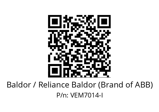 Motor  Baldor / Reliance Baldor (Brand of ABB) VEM7014-I