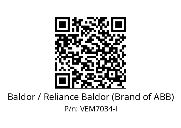 Motor  Baldor / Reliance Baldor (Brand of ABB) VEM7034-I