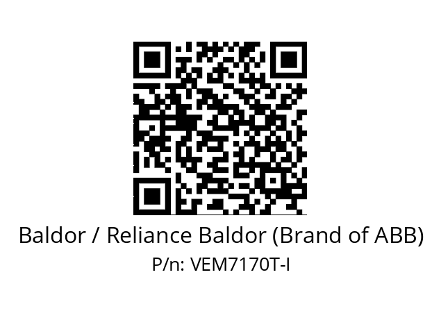 Motor  Baldor / Reliance Baldor (Brand of ABB) VEM7170T-I