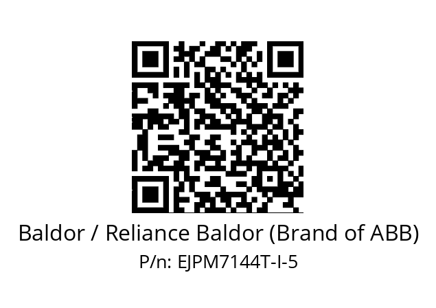 Motor  Baldor / Reliance Baldor (Brand of ABB) EJPM7144T-I-5