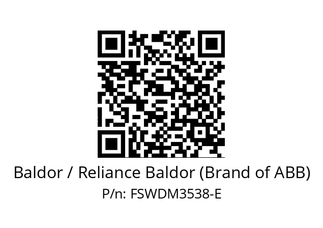 Motor  Baldor / Reliance Baldor (Brand of ABB) FSWDM3538-E