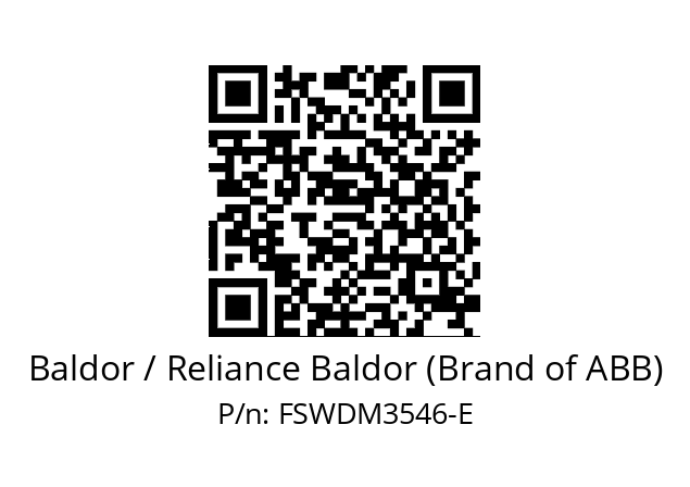 Motor  Baldor / Reliance Baldor (Brand of ABB) FSWDM3546-E