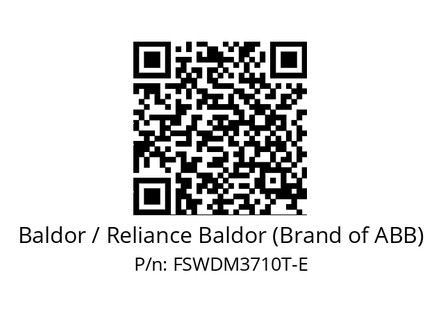 Motor  Baldor / Reliance Baldor (Brand of ABB) FSWDM3710T-E