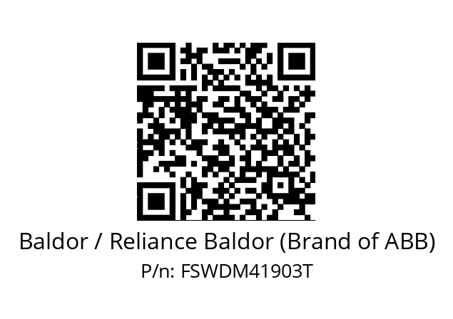 Motor  Baldor / Reliance Baldor (Brand of ABB) FSWDM41903T