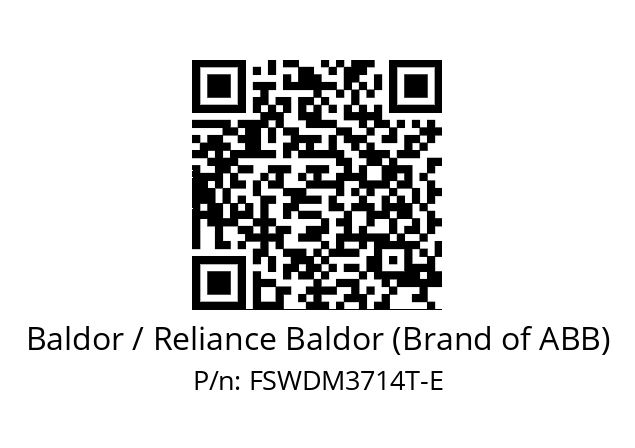 Motor  Baldor / Reliance Baldor (Brand of ABB) FSWDM3714T-E