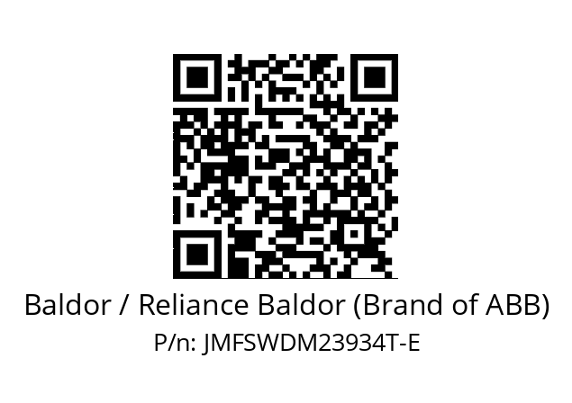 Motor  Baldor / Reliance Baldor (Brand of ABB) JMFSWDM23934T-E