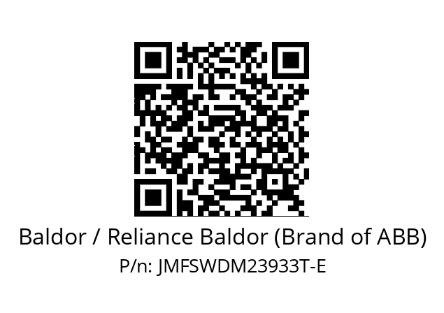 Motor  Baldor / Reliance Baldor (Brand of ABB) JMFSWDM23933T-E